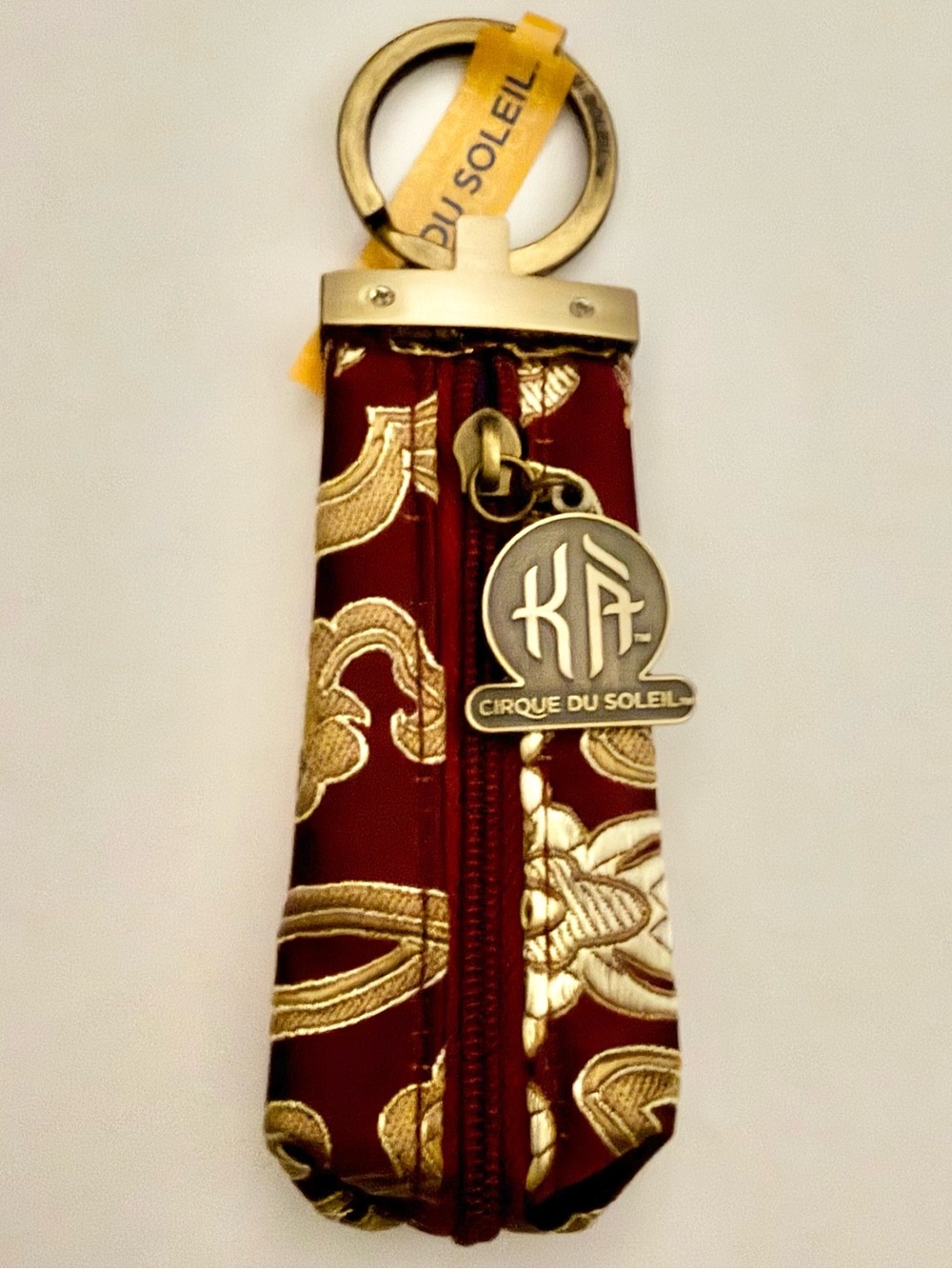 Cirque du Soleil Ka Red and Gold Key Pouch Keychain